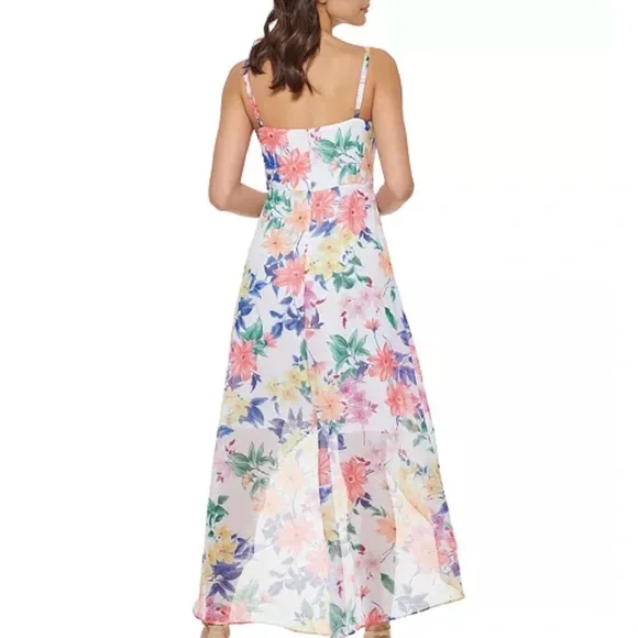 GUESS Floral Wrap Dress Size 8– Chiffon, Sleeveless EUC - Picture 2 of 11